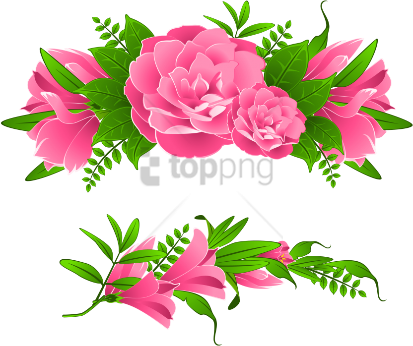 Download Free Png Transparent Flowers Border Png Image With - Flowers