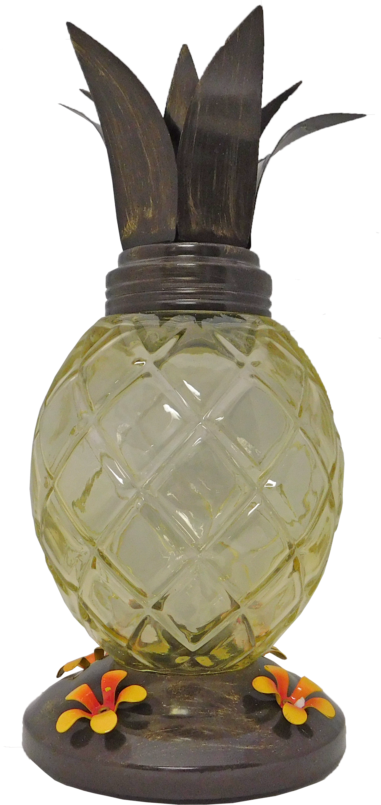 Pineapple Hummingbird Feeder - Vase Clipart (1329x2768), Png Download