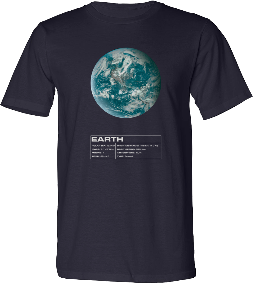 Earth Planet Unisex 100% Certified Organic T-shirt - Cthulhu T Shirt ...