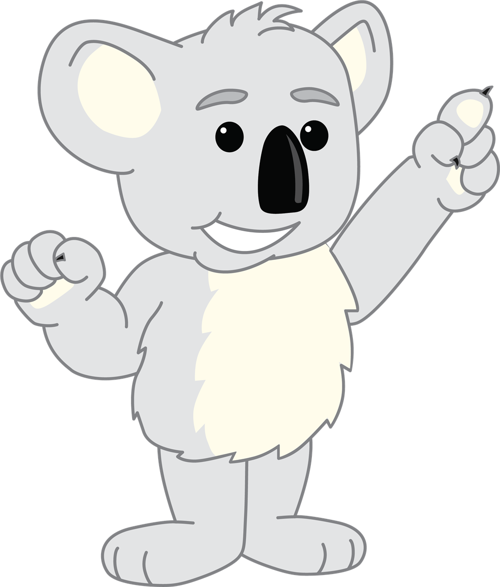 Koala Pointing - Cartoon Clipart - Large Size Png Image - Pikpng