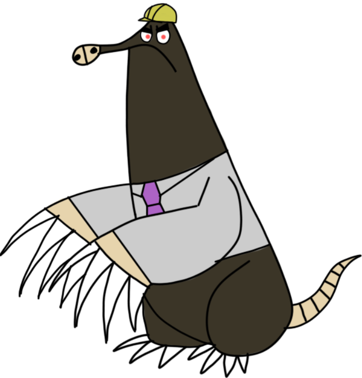 Construction Worker Mole , Png Download - Cartoon Clipart (719x750), Png Download
