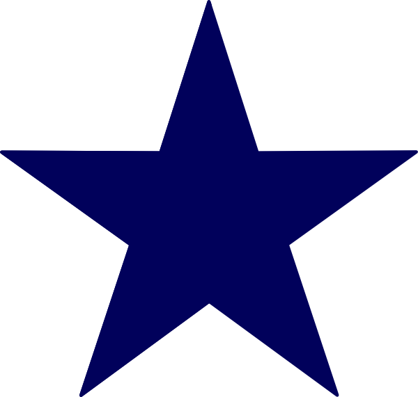Blue Star Png - Dark Blue Star Png Clipart (600x571), Png Download