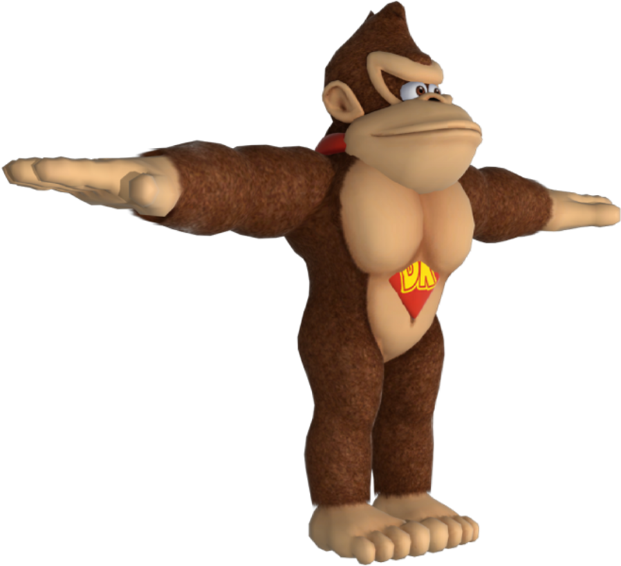 Mario Meme Dank Freetoedit Sticker By Bob Duncan - Donkey Kong T Pose Clipa...