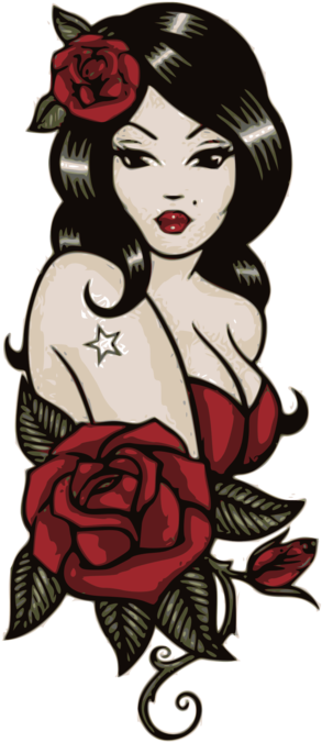 Download Pin Up Sailor Girl Png - Old School Tattoo Woman Clipart Png