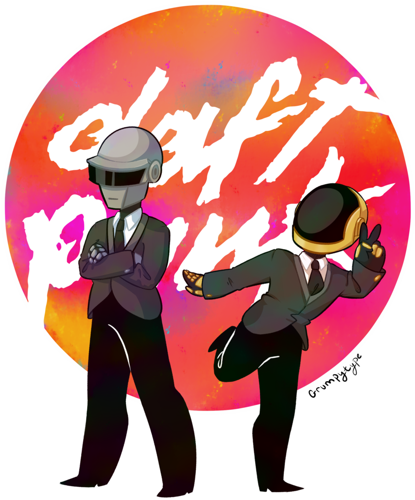 Daft Punk By Acceptable Trash Clipart (839x1011), Png Download