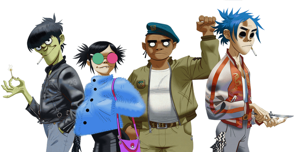 Vxeu28 - Gorillaz Png Clipart - Large Size Png Image - Pikpng