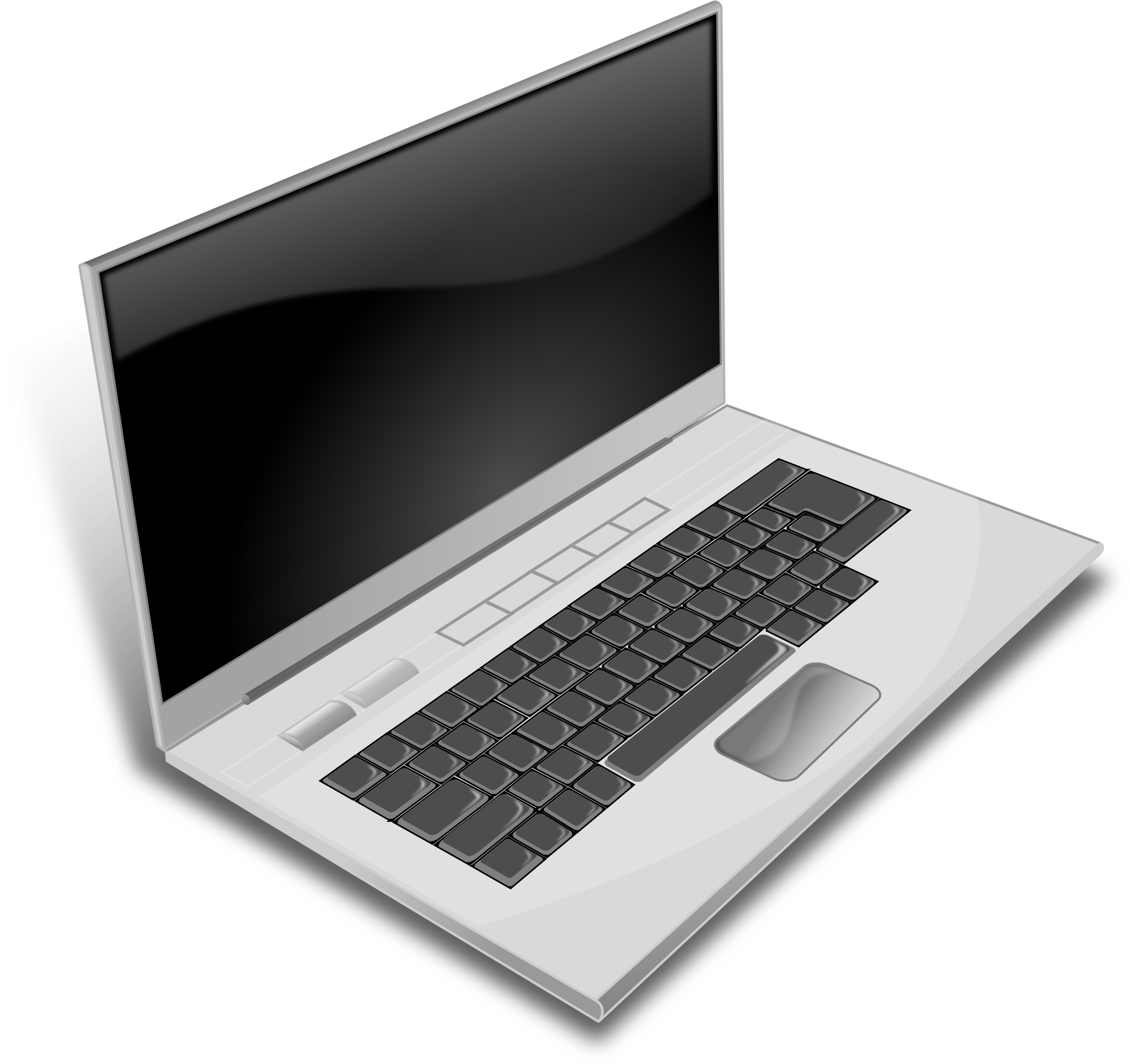 Download This Free Icons Png Design Of A Gray Laptop Clipart Png ...