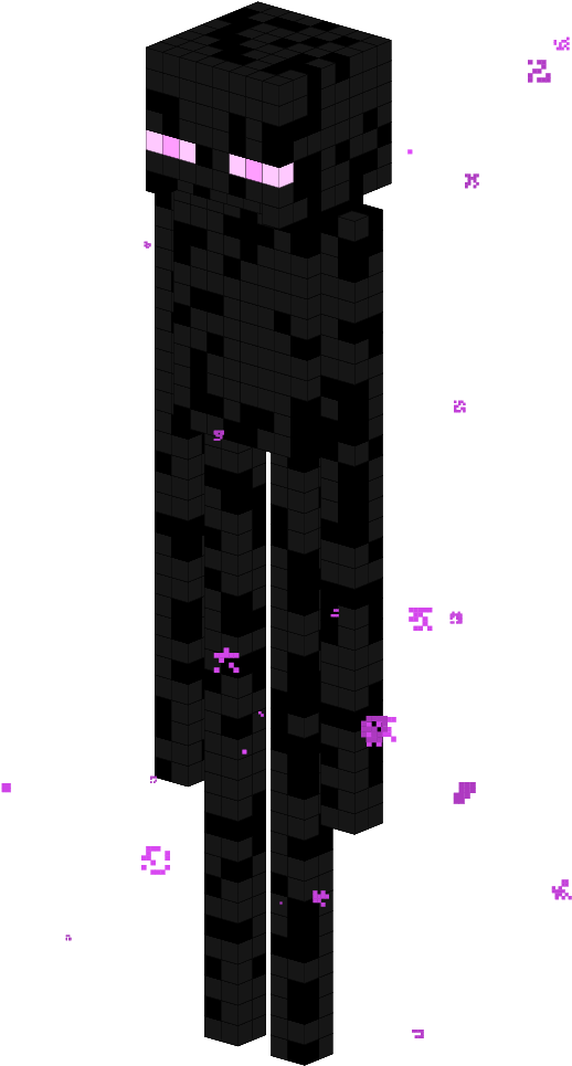 Minecraft Enderman White Background , Png Download - Enderman Drawing Clipart (518x965), Png Download