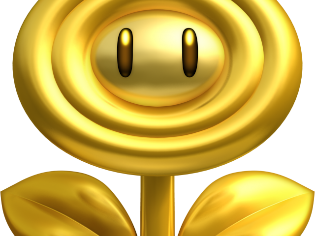 Mario Clipart Gold Coin - Golden Fire Flower Mario - Png Download ...