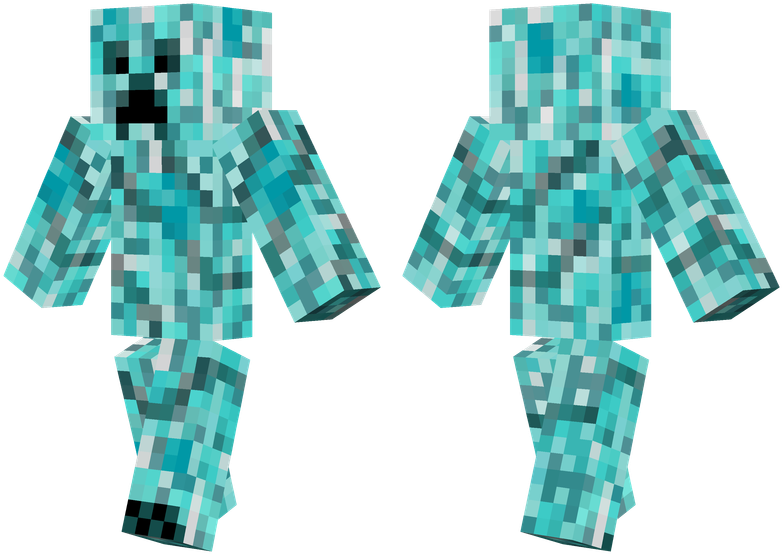 Diamond Creeper - Minecraft Skins De Creeper Clipart - Large Size Png ...