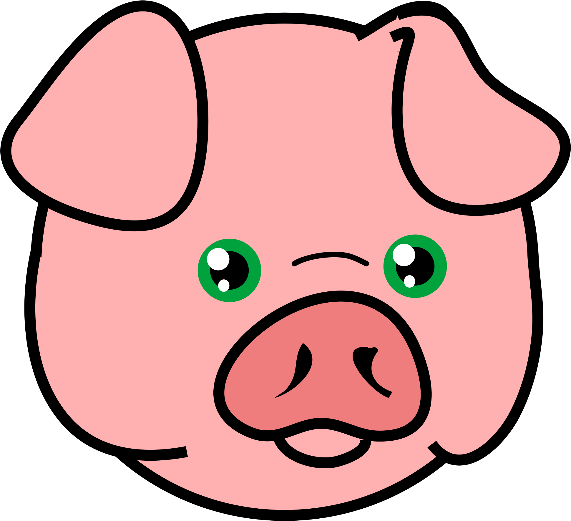 Face Pig Cartoon Png Clipart - Large Size Png Image - PikPng