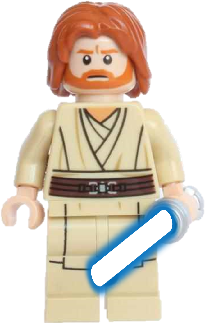 Lego Obi-wan Kenobi - Lego Obi Wan Kenobi Minifigure Clipart - Large ...