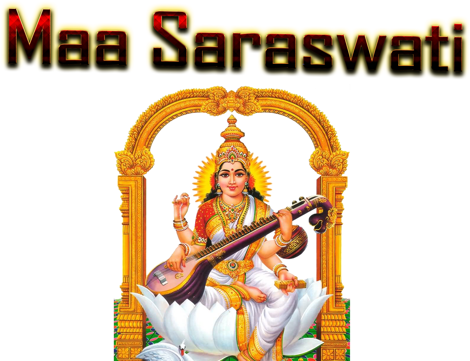 Download Saraswati Puja 2019 Png Pic - Saraswati Image Hd Png Clipart ...