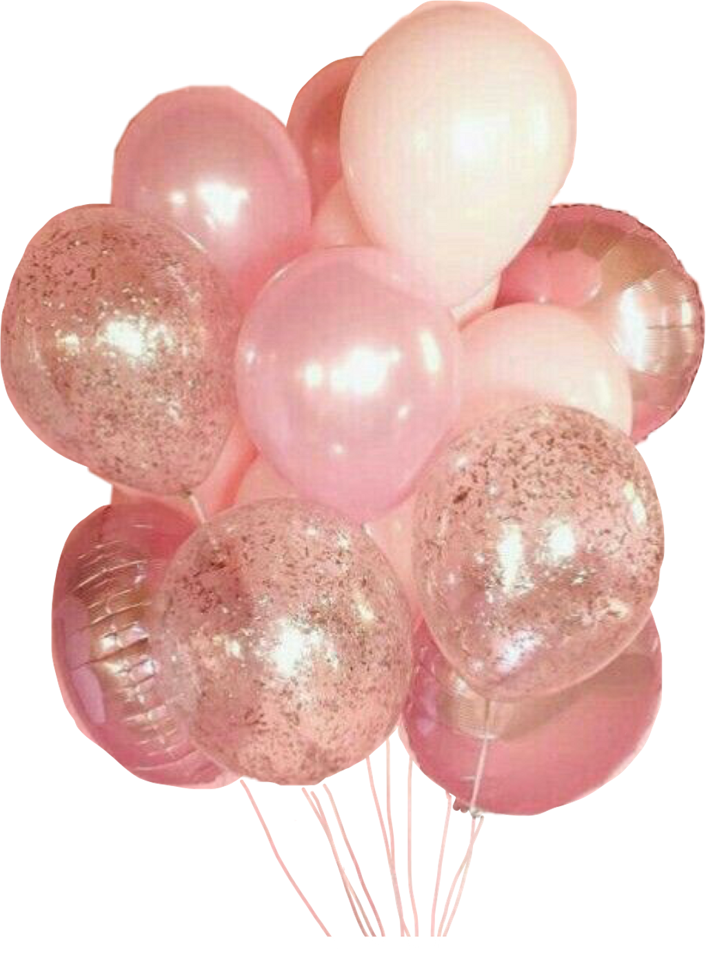 Pink Sticker Blue Balloons Glitter Clipart Large Size Png Image Pikpng
