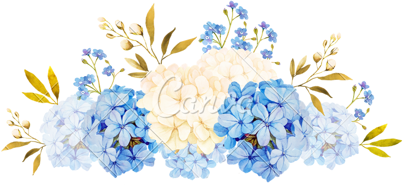 Download Collection Of Free Drawing - Blue Flower Watercolor Png