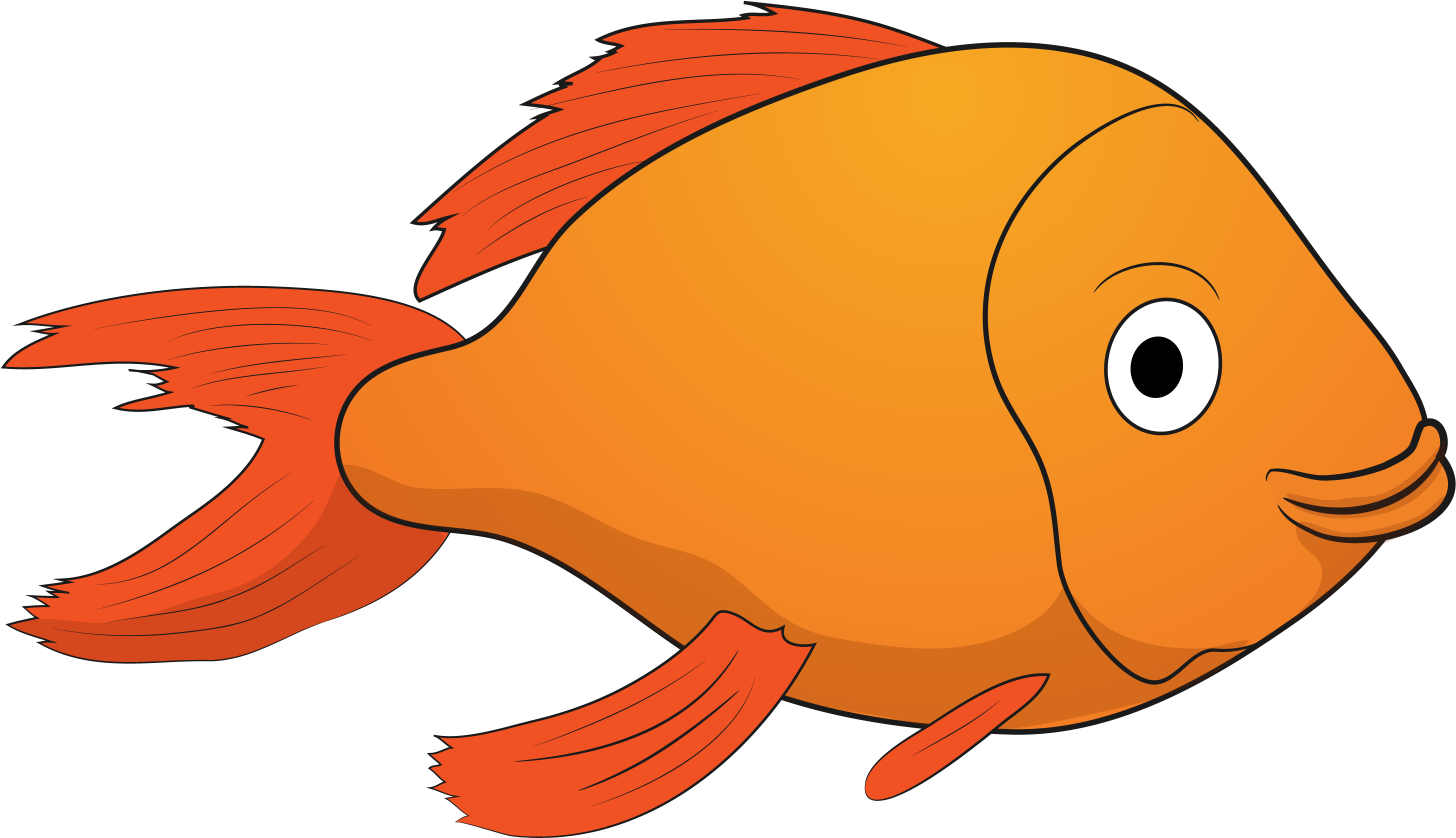 Cropped-fish Block1 - Garibaldi (fish) Clipart - Large Size Png Image ...