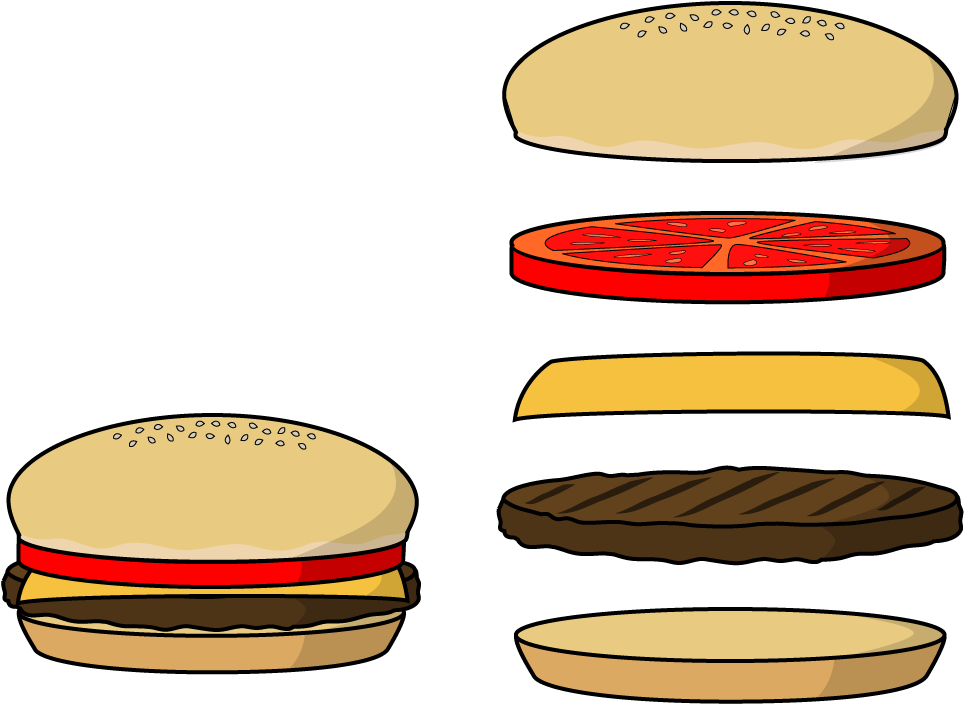 Download Hamburger Clipart Burger Bun - Burger Patty Cartoon Png ...