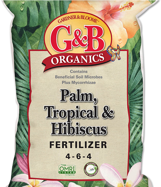 G&b Organics Palm, Tropical & Hibiscus Fertilizer For Clipart (518x601), Png Download
