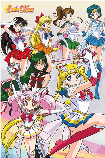 Sailor Scouts Poster - Sailor Moon A2 Poster Clipart - Large Size Png ...