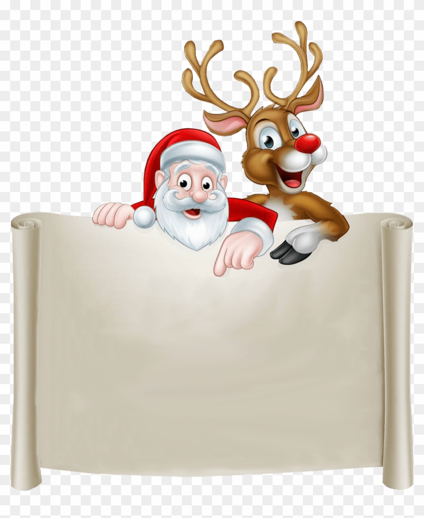 Free Png Images Santa Claus Reindeer Cartoon Transparent