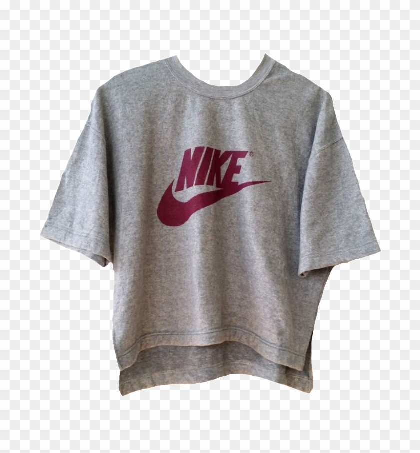 grey and red nike shirt