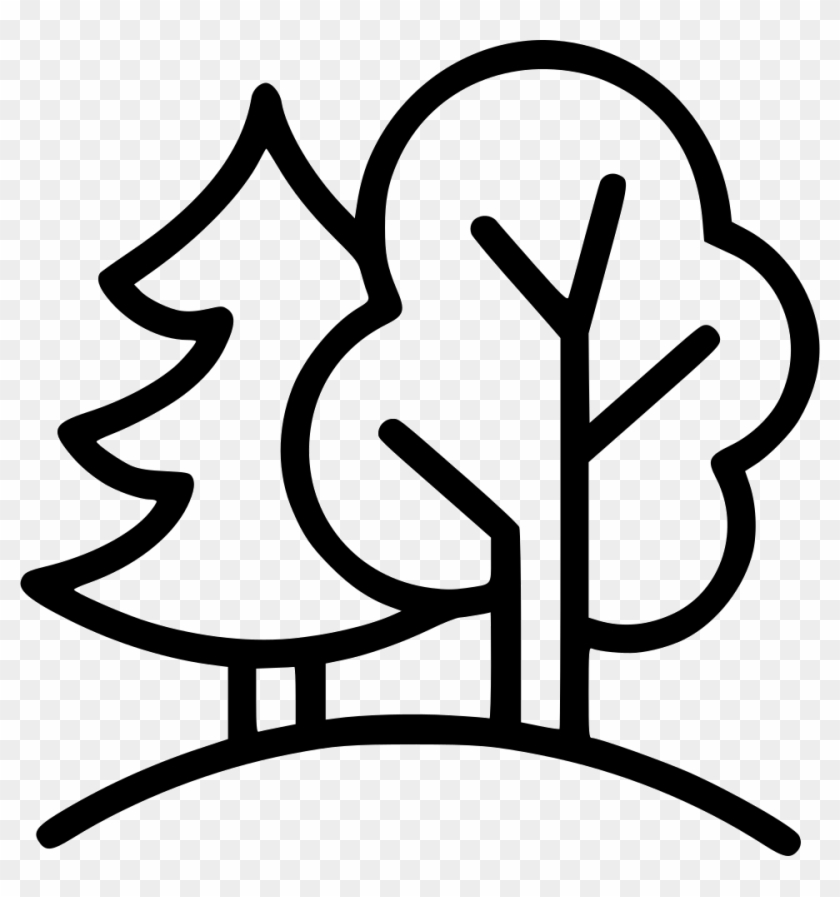 Tree Symbol Png - Outside Png Black And White Clipart #1040124