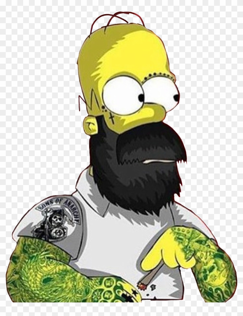 Download Homer Simpson Beard Marihuanna Porro Sonsofanarchy - Los ...