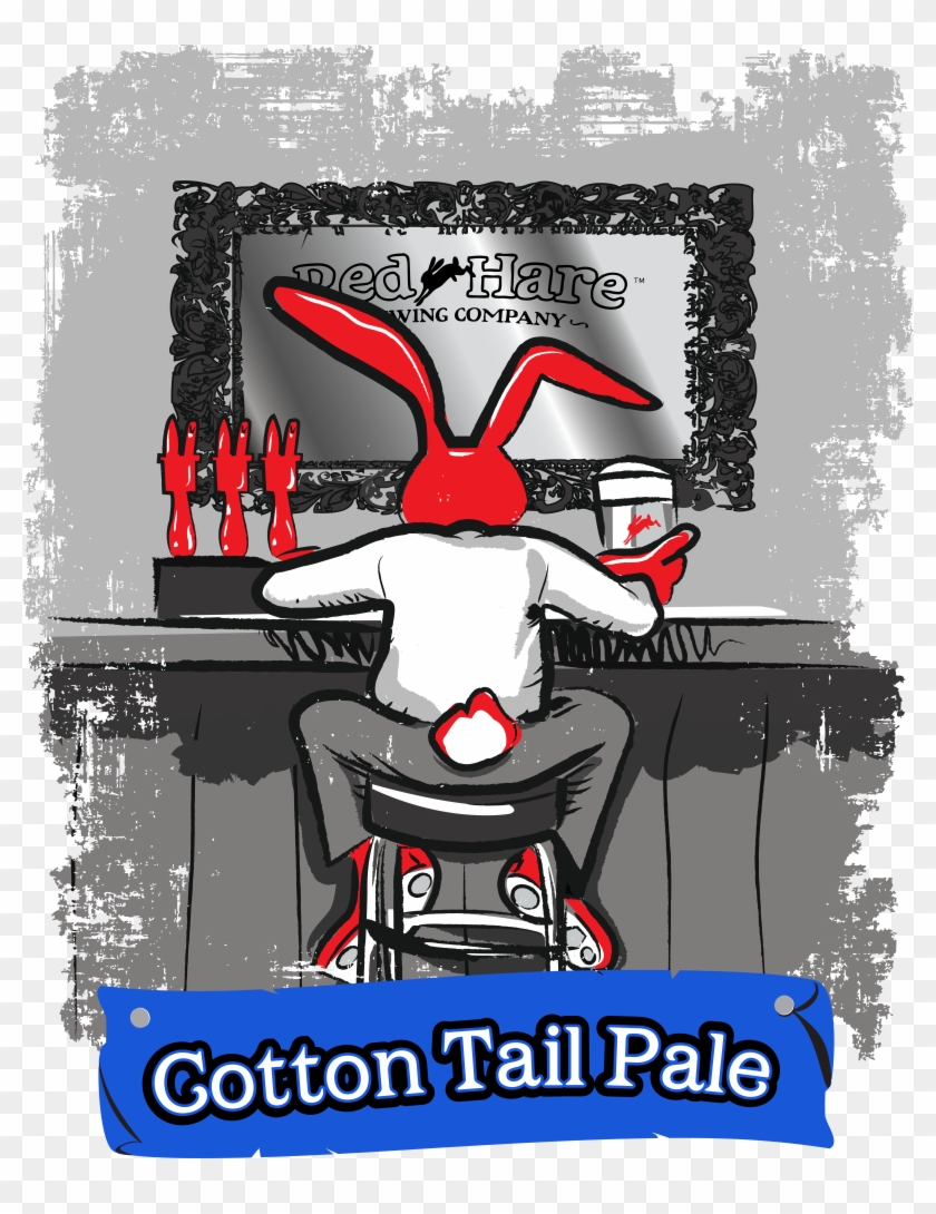 Cotton Tail Pale White W- Banner Clipart