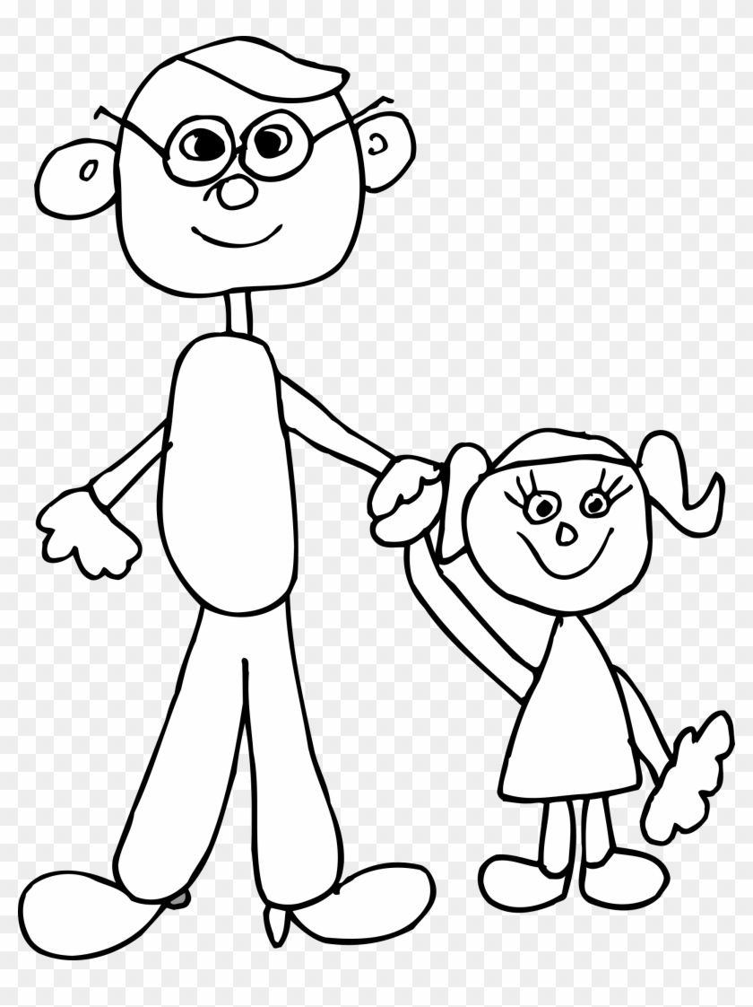 How To Set Use Dad Holding Daughters Hand Clipart - Png Download