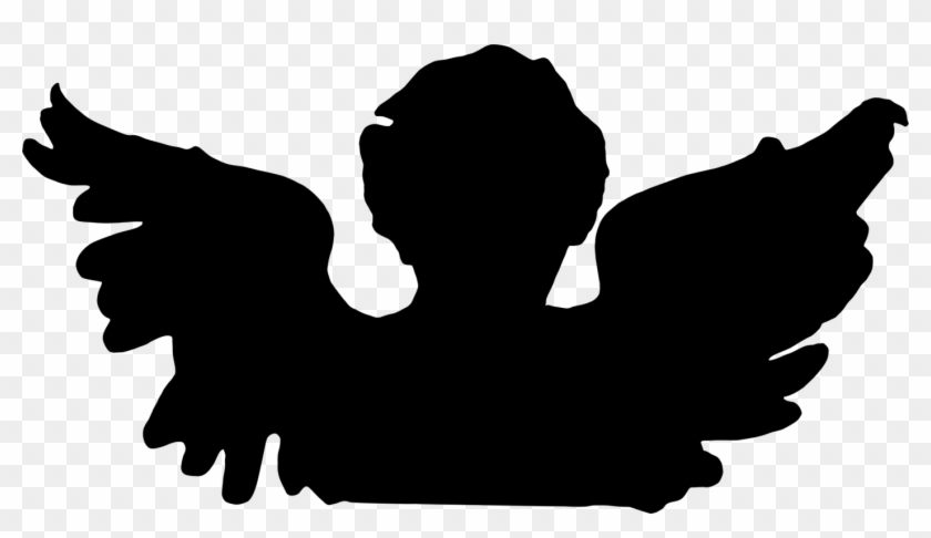 Cherub Silhouette Angel Drawing Statue Cherub Silhouette Clipart 1243917 Pikpng