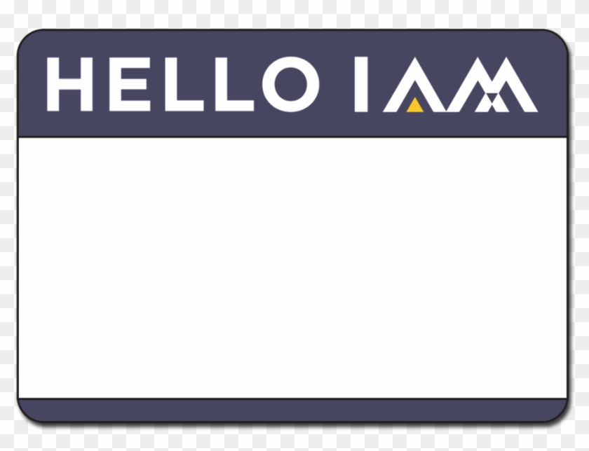 Hello I Am Name Mockup Square Electric Blue Clipart Pikpng