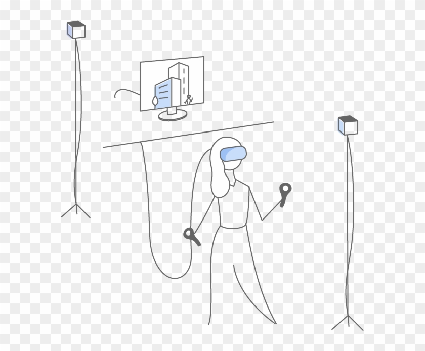 Vr Headsets For Immersive Client Presentations - Line Art Clipart