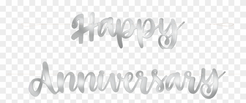 Download Happy Anniversary Banner Silver Calligraphy Clipart 144586 Pikpng