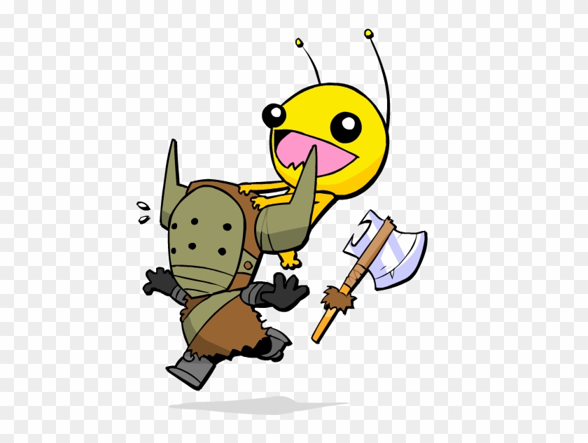 Alien And Barbarian Tall - Alien Hominid Castle Crashers Clipart