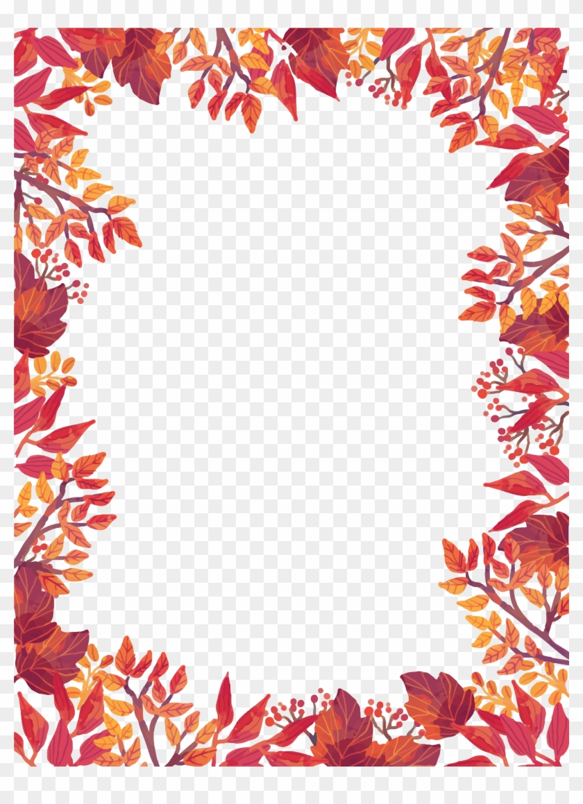 Download Festival Border Leaves Autumn Flyer Template Harvest - Iphone ...