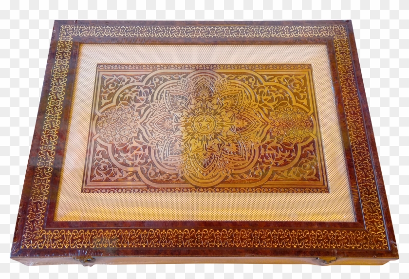 Modern Bazaar Square Golden Flower Dry Fruit Box - Carpet Clipart