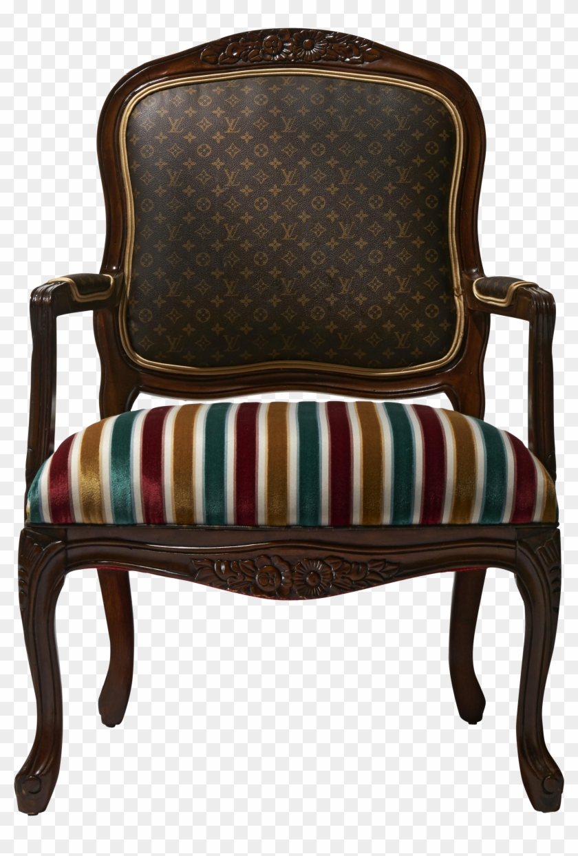 Xv Chair With Canvas Chairish Louis Vuitton Dining Chairs Clipart (#1486804) - PikPng