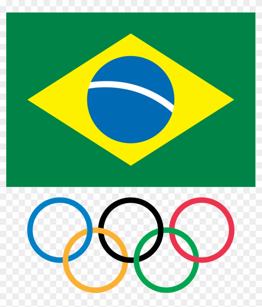 Brazilian Olympic Committee Logosvg Wikimedia Commons - Olympic Refugee Team Flag Clipart #155390