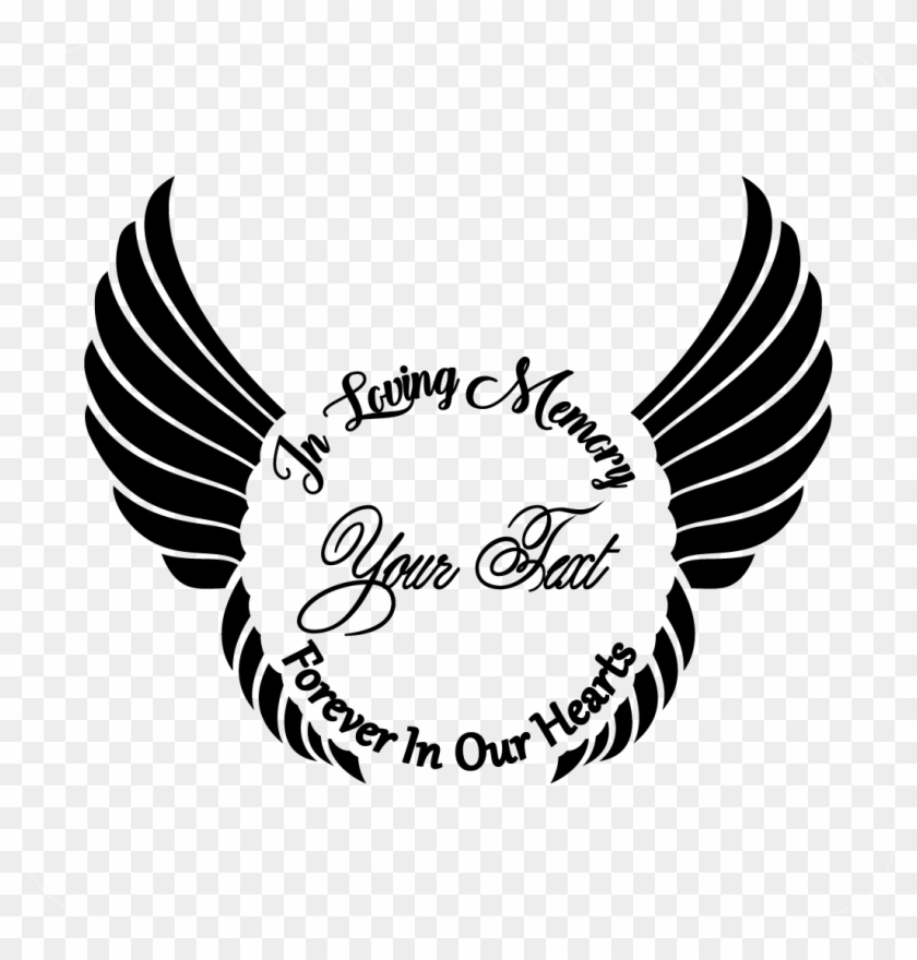 In Loving Memory Decal Style Greek Wings Vector Clipart 1545406 Pikpng
