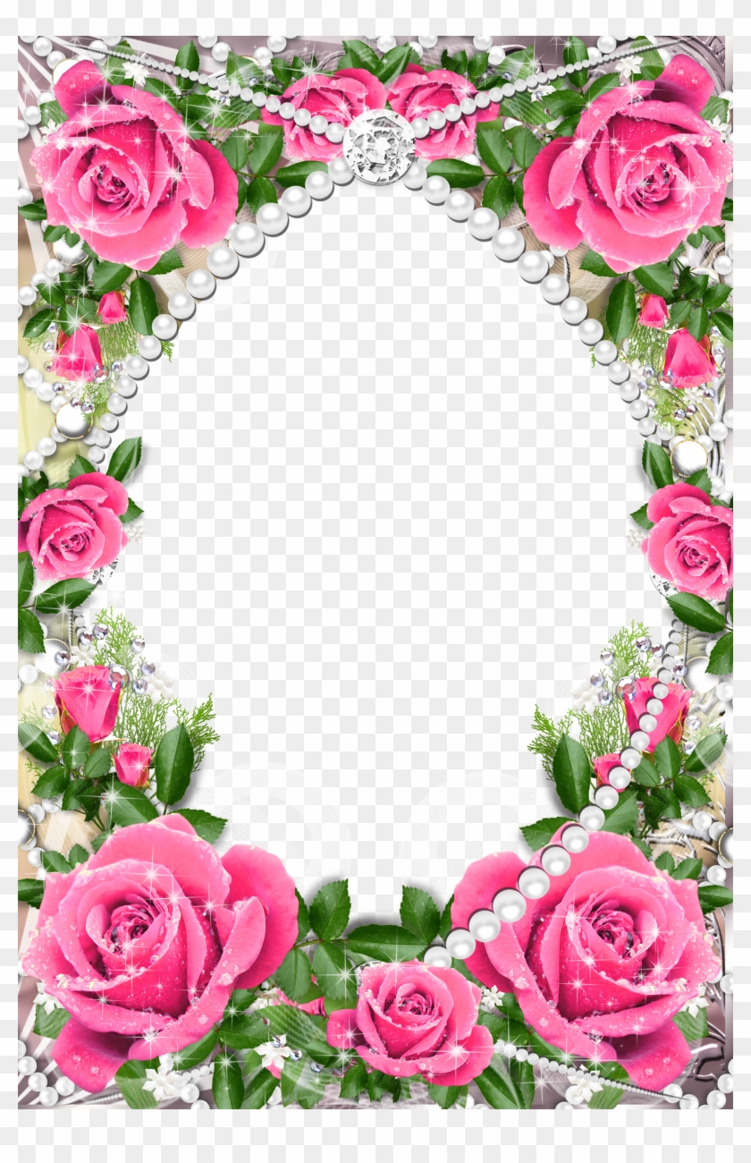 Pink Rose Photo Frame Clipart #1634681