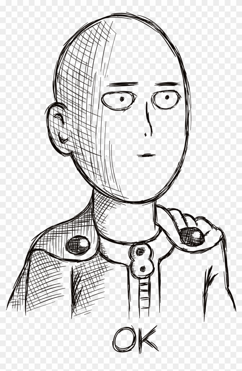 Download Saitama Ok Face Png - Anime Stickers Whatsapp 