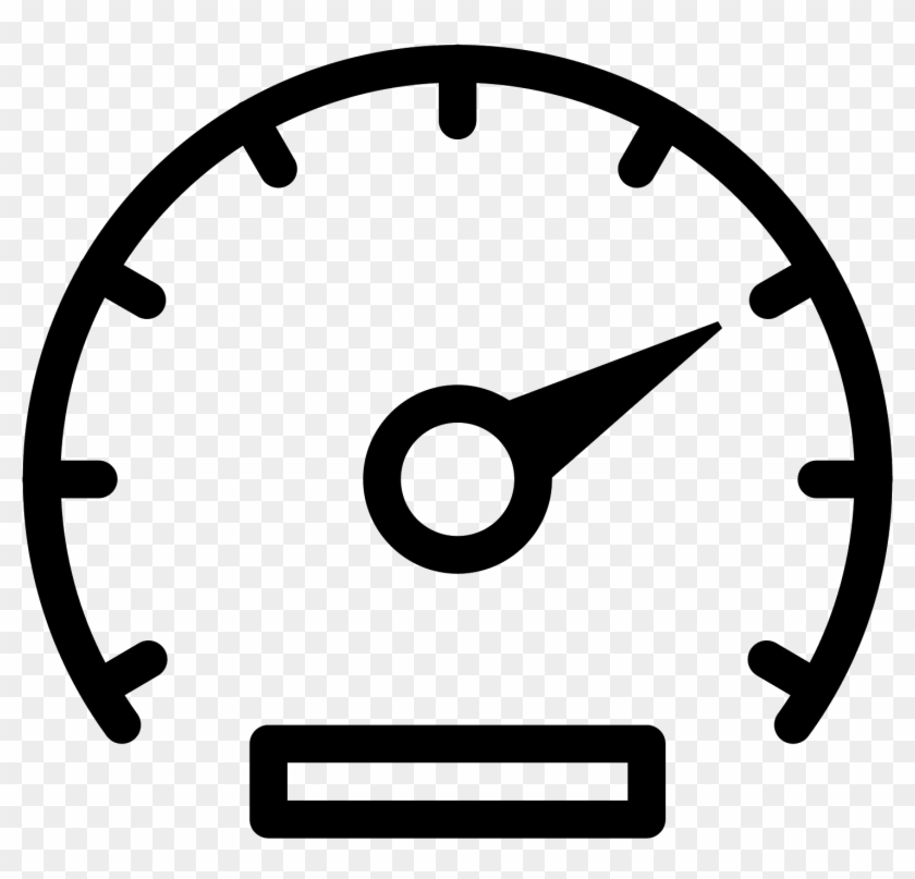 Graphic Black And White Library Speedometer Icon Free - Half Past Thirteen Clipart