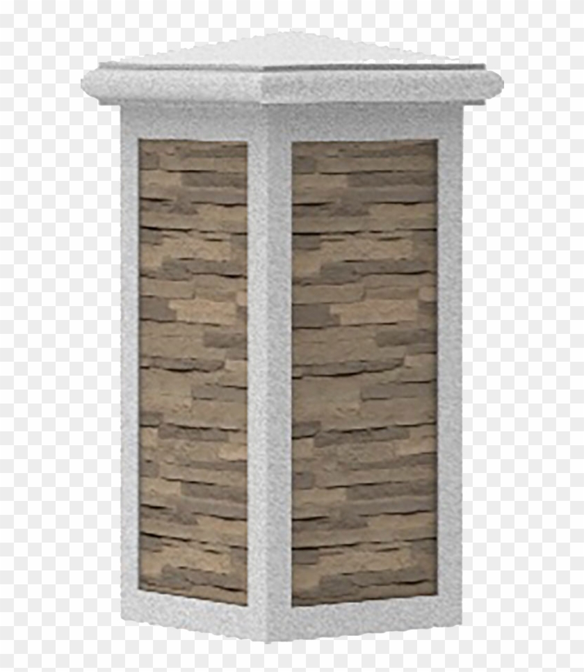 Stucco Columns With Faux Stone Inserts Clipart