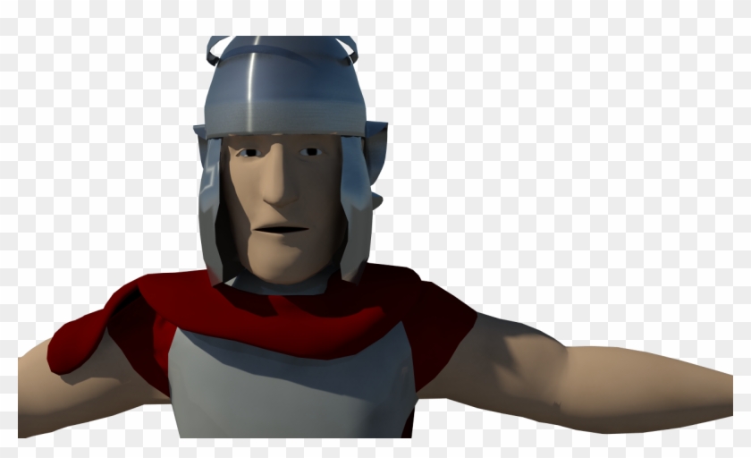 Roman Soldier With Helmet Before Texture - Cartoon Clipart