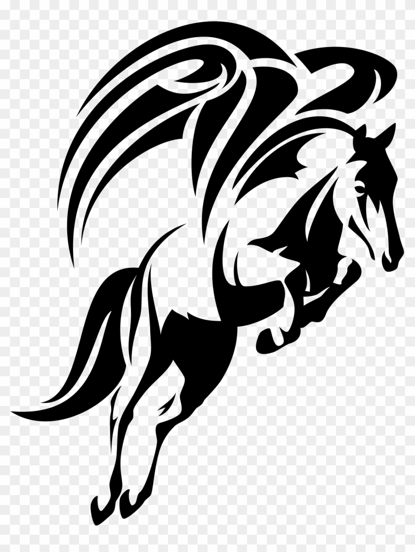 Pegasus Photo Creations - Horse Black And White Drawing Clipart