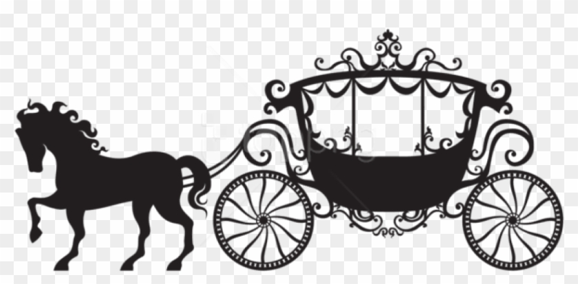 Free Png Carriage Silhouette Png - Horse Drawn Carriage Cartoon Clipart