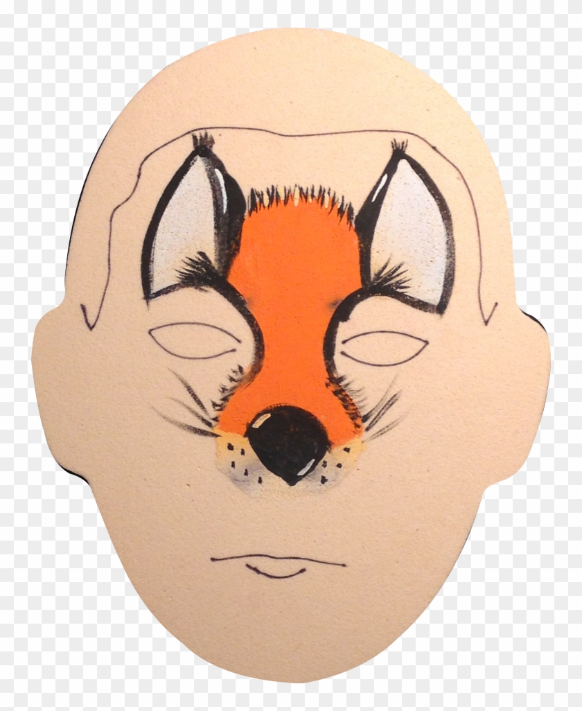 Fox Face Paint Illustration Clipart Pikpng