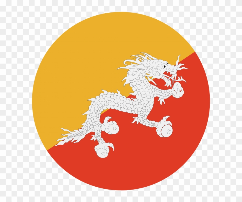 Bhutan Flag Icon Clipart