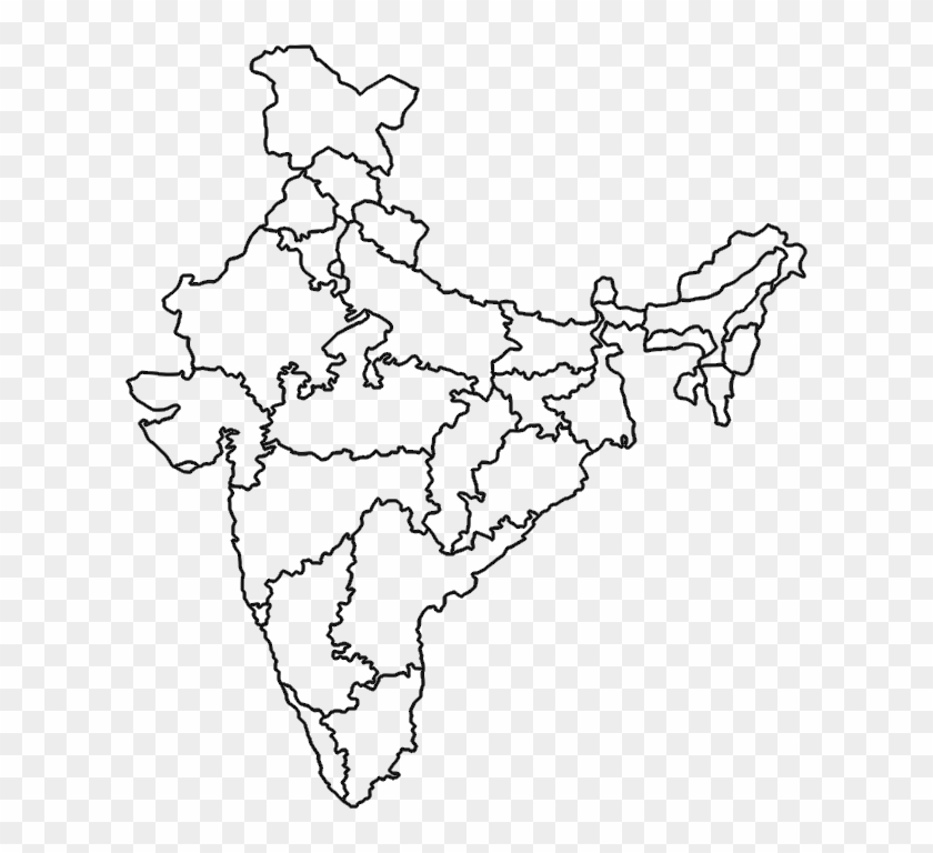 Download India Map India Political Map Outline Clipart Png Download