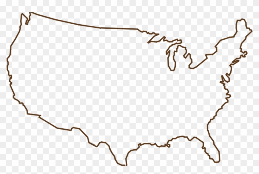 Download Outline Of United States Map Brown Clip Art At Clkercom Usa Map Outline Svg Png Download 2140276 Pikpng